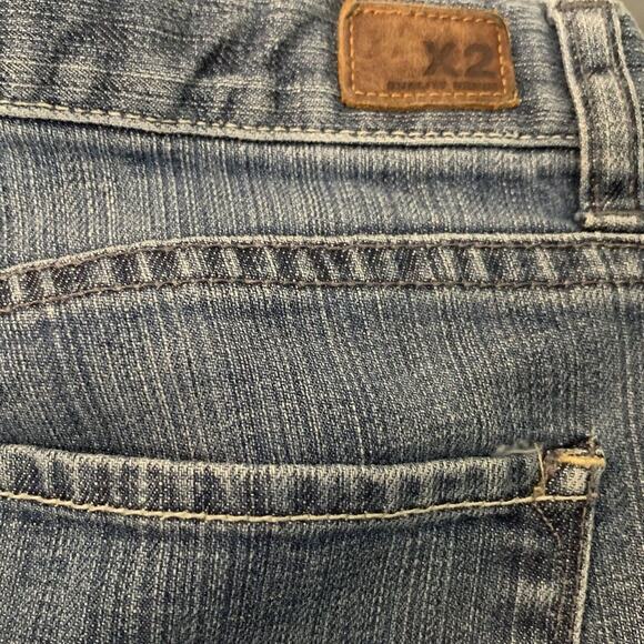 Express Jeans Women's Size 4 Curvy Straight Leg Embroidered Americana 27" Inseam - Picture 4 of 8